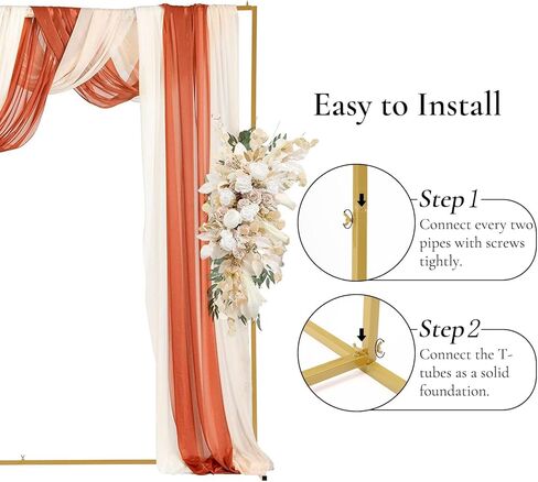 8.2 FT Wedding Backdrop Stand Metal Square Stand for Birthday Party Wedding Ceremony Bridal Baby Shower Event Decor in Saudi Arabia