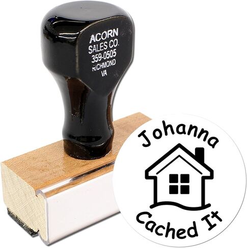 Self-Inking Compass Quest Geocaching Log Stamp - Custom Geocache Name Stamp for Geocaching Dads - Outdoor Adventures - Easy Press & Print - 11 Vibrant Ink Colors - Ideal for Geocaching Enthusiasts in Saudi Arabia