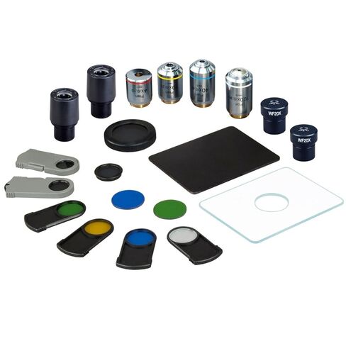 مجهر معدني ثلاثي العينيات من OMAX 40X-2000X مع ضوء منقول/منعكس وكاميرا 9 ميجابكسل وهدف جاف 100X in Kuwait