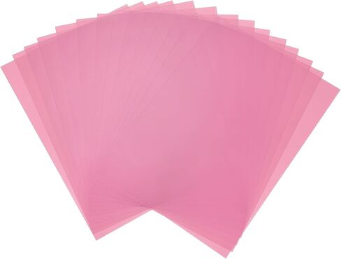 MECCANIXITY 14 Pcs Colored Plastic Sheets, A4 Transparent Amber Film Color Correction Gel Light Filter Waterproof 11.7 x 8.3 Sheet for DIY Crafts, LED Lighting, Photo (Pink) in Saudi Arabia