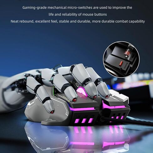 Cordless Bluetooth Mouse, 4000 DPI Wired Computer Mouse with RGB Light, 2.4G BT Silent Gaming Mouse with Receiver, for 7 8 10, for Android, for OS X, for iOS in Saudi Arabia