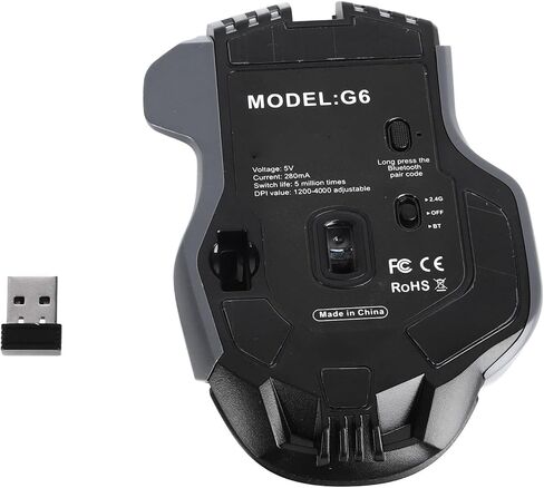 Zunate Gaming Mouse, 11 Buttons RGB Light 1200 1600 2000 2400 4000 DPI with Silent Design for 7 8 10, OS X in Saudi Arabia