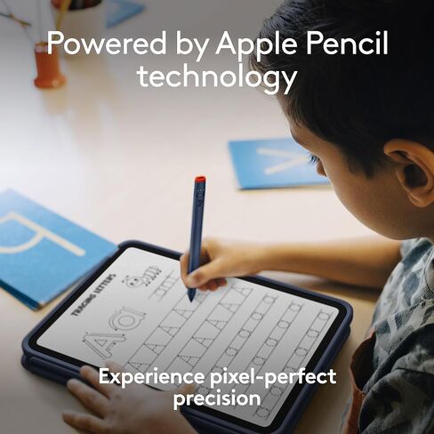 قلم Logitech Crayon الرقمي لجهاز iPad (طرازات iPad المزودة بمنافذ USB-C) يتميز بتقنية Apple Pencil، وتصميم مضاد للدوران، وطرف ذكي ديناميكي (متجدد) in Kuwait