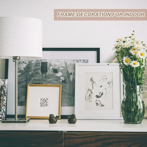 حصيرة باتيكل مقاس 10 × 10 للصور مقاس 2 × 2، 6 قطع من لوحة حصيرة خالية من الأحماض مسبقًا بيضاء اللون لعرض الصور والمطبوعات والعروض الفنية، نمط 9 شبكات، أبيض in Saudi Arabia