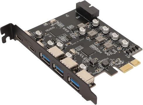 aqxreight PCIE to USB Expansion Card USB 3 0 5Gpbs 3USB A 2USB C 19Pin Interface Motherboard Card for for OS X for and Internal Pin to Add PCIE The 2 in Saudi Arabia