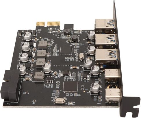 aqxreight PCIE to USB Expansion Card USB 3 0 5Gpbs 3USB A 2USB C 19Pin Interface Motherboard Card for for OS X for and Internal Pin to Add PCIE The 2 in Saudi Arabia