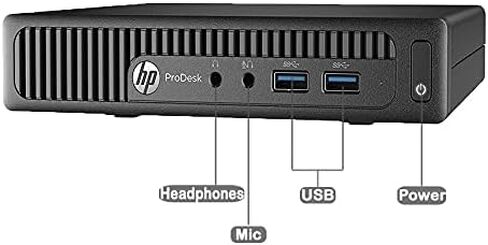 HP ProDesk 600 G2-Mini، Core i5-6500T 2.5 جيجا هرتز، 16 جيجا بايت رام، 480 جيجا بايت محرك الحالة الصلبة، ويندوز 11 برو 64 بت، واي فاي داخلي، (متجدد) in Kuwait