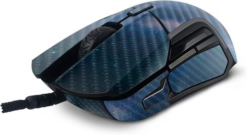 غلاف MightySkins مصنوع من ألياف الكربون متوافق مع ماوس الألعاب SteelSeries Rival 5 - Night Sky | لمسة نهائية واقية ومتينة من ألياف الكربون | سهل التطبيق وتغيير الأنماط | صنع في الولايات المتحدة الأمريكية in Saudi Arabia