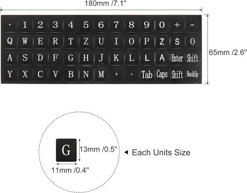 3Pcs Polish Keyboard Stickers PC Keyboard Stickers Black Background with White Lettering for Computer Laptop Notebook Desktop in Saudi Arabia