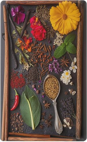 Pices Herbs Chili Duplex Receptacle Outlet Cover Wall Plate Switch Plates Size 1 Gang 2.9" X 4.6" Kids Decorative Nursery Teen Toddler Room Bedroom Bathroom Decor in Saudi Arabia