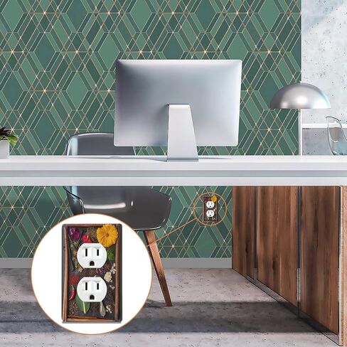 Pices Herbs Chili Duplex Receptacle Outlet Cover Wall Plate Switch Plates Size 1 Gang 2.9" X 4.6" Kids Decorative Nursery Teen Toddler Room Bedroom Bathroom Decor in Saudi Arabia