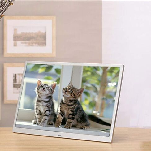 15-inch Digital Photo Frame, Aluminum Alloy Material, Full HD Ultra-Thin Electronic Photo Frame, Easy to Operate and Highly Practical in Saudi Arabia