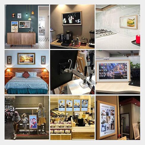 32-inch S1 Smart Digital Photo Frame, Solid Wood Frame, Can Be Wall-Mounted or Standing, Suitable for Multiple Scenes in Saudi Arabia