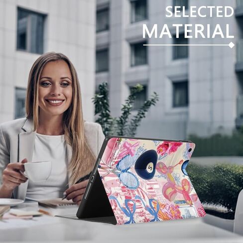 Cute Preppy Collage Tablet Case for iPad 9th/8th/7th Gen Case 2021/2020/2019 10.2 Inch,Girly Kawaii Preppy Aesthetic Cases PU Leather Adjustable Stand Protective Cover Funda for Women Girls in Saudi Arabia