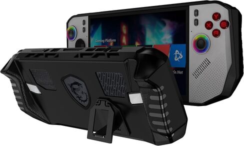 حافظة واقية لجهاز MSI Claw A8 BZ2EM مقاس 8 بوصة 2025 - غطاء من مادة TPU مع مسند ثابت وفتحات تبريد، متوافق مع جهاز Ryzen Gaming المحمول (أسود غير لامع) in Kuwait