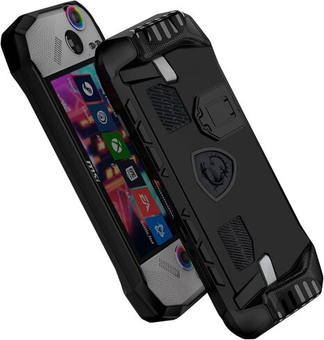 حافظة واقية لجهاز MSI Claw A8 BZ2EM مقاس 8 بوصة 2025 - غطاء من مادة TPU مع مسند ثابت وفتحات تبريد، متوافق مع جهاز Ryzen Gaming المحمول (أسود غير لامع) in Kuwait
