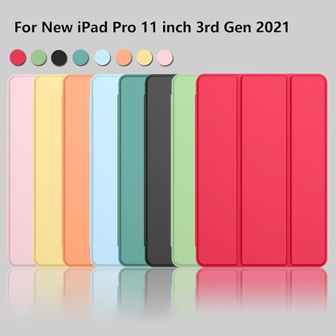 New iPad Pro 11 Inch Case 2022(4th Gen)/ 2021(3rd Gen) with Pencil Holder [Support iPad 2nd Pencil Charging/Pair],Trifold Stand Smart Case with Soft TPU Back,Auto Wake/Sleep(Red) in Saudi Arabia