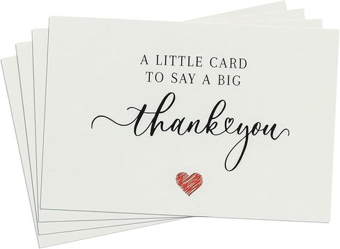 28 Pack 350GSM Thank You Cards with Envelopes, Glitter Heart Premium Greeting Cards, Pefect for Weddings, Baby Showers, Teacher Appreciation, Graduation, Small Business Gifts, Holiday & Christmas Thank You Notes in Saudi Arabia