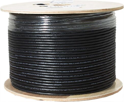 كابل عمودي Cat6A 10G، UTP، 23AWG، نحاس عاري صلب، كامل، 1000 قدم، كابل إيثرنت بالجملة، أبيض in Saudi Arabia