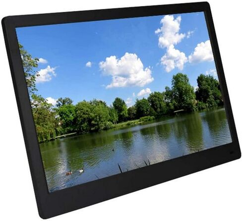 إطار صورة رقمي، إطار صور رقمي 1024 * 600 دقة عالية كاملة IPS 16:9 عرض صورة ومشغل فيديو وموسيقى وتقويم ومنبه تلقائي ومؤقت تشغيل وإيقاف آلة إعلان إلكترونية in Kuwait