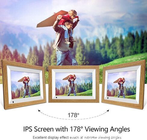 10.1 Inch Smart Digital Picture Frame, with LCD Touch Screen,Motion Detection, Share Moments Via Email, App, Support Tf Card, Video and Music,800X1280 Resolution in Saudi Arabia