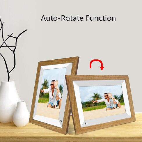 10.1 Inch Smart Digital Picture Frame, with LCD Touch Screen,Motion Detection, Share Moments Via Email, App, Support Tf Card, Video and Music,800X1280 Resolution in Saudi Arabia