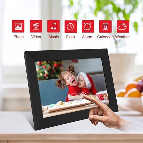 10.1 Inch Smart Digital Picture Frame, with LCD Touch Screen,Motion Detection, Share Moments Via Email, App, Support Tf Card, Video and Music,800X1280 Resolution in Saudi Arabia