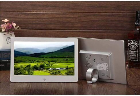 Digital Picture Frames Desktop, Digital Photo Frame HD LED Electronic Supports Video Music Calendar Clock, USB and SD Card Slot, Supports Multiple formats in Saudi Arabia