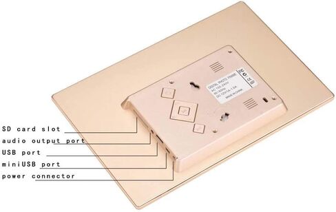 Digital Picture Frames Desktop, Digital Photo Frame HD LED Electronic Supports Video Music Calendar Clock, USB and SD Card Slot, Supports Multiple formats in Saudi Arabia