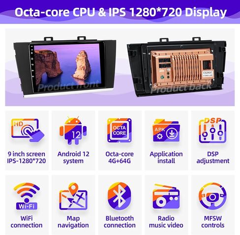 Car Radio Upgrade Compatible with Wireless Carplay Android Auto for Subaru Outback Legacy 2015-2019 8 Core 4+64GB Touch Screen Stereo Bluetooth GPS WiFi AM/FM Backup Camera Navigation Head Unit in Saudi Arabia