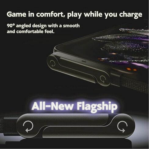 Invisible Holder Charger Cable with Stand, 240w Super Fast Charging 2-in-1 Fast Charging Cord & Multi-Angle Phone Stand for Gaming, Office, Car Travel, Type-C Charging-Cable (Black, 1.5m) in Saudi Arabia