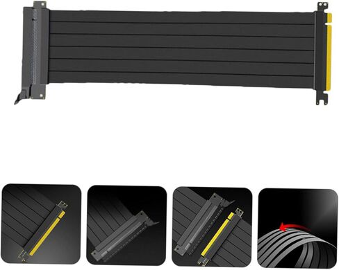 كابل محول بطاقة الرسومات jojofuny كابل Pci-e Riser تمديد كامل السرعة ومحول منفذ إمداد الكمبيوتر in Kuwait