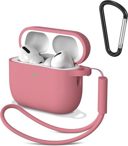 Meliya for AirPods Pro 3 Case 2025 with Lanyard & Keychain, Soft Silicone Protective Case for Apple AirPods Pro 3rd Generation, Full Protection, Support Wireless Charging, Sand Pink in Saudi Arabia