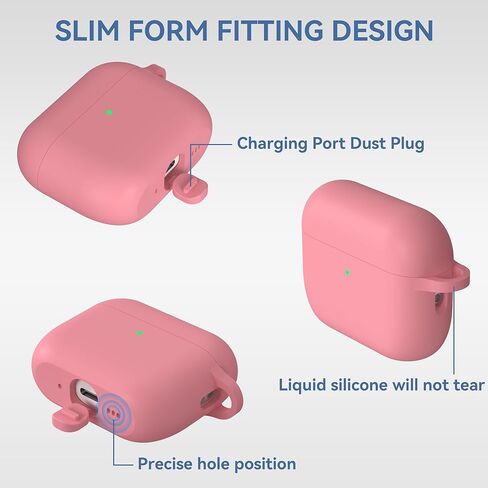 Meliya for AirPods Pro 3 Case 2025 with Lanyard & Keychain, Soft Silicone Protective Case for Apple AirPods Pro 3rd Generation, Full Protection, Support Wireless Charging, Sand Pink in Saudi Arabia