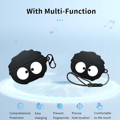غطاء حافظة Anker Soundcore AeroClip، غطاء حماية لسماعة الأذن NOUKAJU (مع حلقة تسلق + حبل قصير + قلم تنظيف) مقاوم للسقوط، مقاوم للخدش، مقاوم للصدمات، حافظة لـ Soundcore AeroClip (قوالب الفحم) in Saudi Arabia