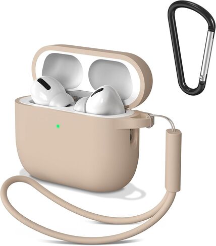 Meliya for AirPods Pro 3 Case 2025 with Lanyard & Keychain, Soft Silicone Protective Case for Apple AirPods Pro 3rd Generation, Full Protection, Support Wireless Charging, Sand Pink in Saudi Arabia