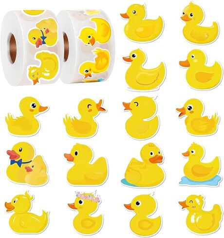 1000 Pcs Yellow Duck Stickers, Cute Duck Stickers, Summer Decal for for Water Bottles Teen Laptop Luggage Phone Skateboard Refrigerators Guitar in Kuwait
