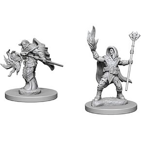 Dungeons & Dragons D&D Nolzur's Marvelous Miniatures: Elf Male Wizard - 2 Unpainted Miniatures