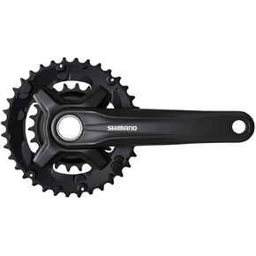 SHIMANO 9-Speed Mountain Bicycle Crank Set - FC-MT210-3 (Black - 170MM, 40-30-22T W/CG)