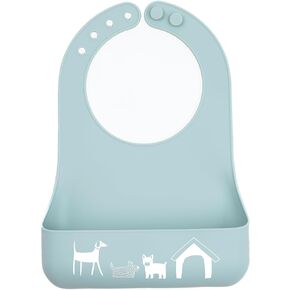 BELLA TUNNO Little Bites Bib – Silicone Baby Bibs for Infant Girls and Boys Ages 3-12 Months, BPA Free Soft Silicone Bib