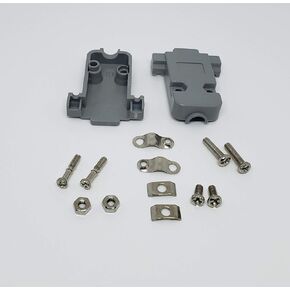 Pc Accessories - Connectors Pro Gray Plastic Hood for DB9 / HD15 Connectors Short Screws, 50 Pack