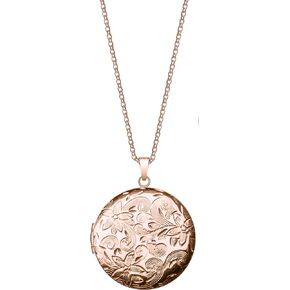 Mighty Dainty Locket Necklace with Picture, Custom Photo Necklace, Personalized Pendant, Ideal Gift for Anniversaries, Adjustable 18-inch Chain, Rose Gold