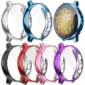 Compatible with Samsung Galaxy Watch Active 2 40mm Case SM-R830, Scratch-Resistant Case Protector Soft Flexible TPU Plated Protective Case (10-Pack)