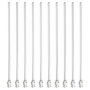 PATIKIL 10Ga x 5 Inch Stainless Steel Dispensing Needle Tips, 10Pcs Metal Glue Needle Tube Blunt Tips Luer Lock for Thick Glue Ink Lab, Silver