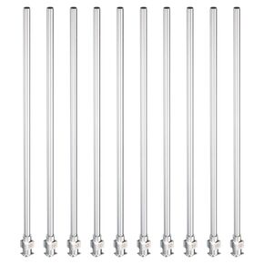 PATIKIL 10Ga x 5 Inch Stainless Steel Dispensing Needle Tips, 10Pcs Metal Glue Needle Tube Blunt Tips Luer Lock for Thick Glue Ink Lab, Silver