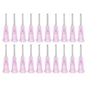 uxcell Industrial Blunt Tip Dispensing Needle with Luer Lock for Liquid Glue Gun, 20G 1", 40 Pcs Pink