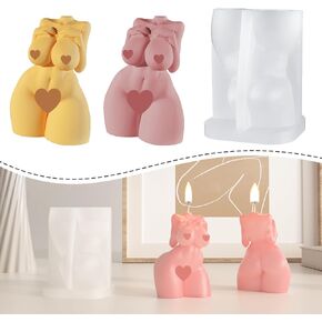 الراتنج الذهاب 3D الجسم شمعة قوالب السيليكون، DIY آلهة الشمع تذوب قوالب، النساء متعرج قوالب دي سيليكونا الفقرة فيلاس، الصابون فريدة من نوعها صنع قوالب السيليكون للبالغين، قوالب راتنجات الايبوكسي للديكور المنزل
