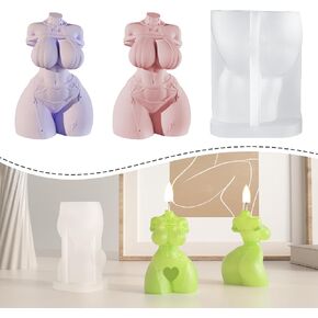 Female Torso Silicone Mold for Candles, Unique Women Leg Wax Melt Moldes De Silicona para Velas, Lady Body Part Mould for Epoxy Resin & Soap, Aromatherapy Plaster in Kuwait