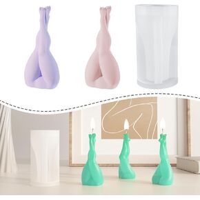 الراتنج الذهاب 3D الجسم شمعة قوالب السيليكون، DIY آلهة الشمع تذوب قوالب، النساء متعرج قوالب دي سيليكونا الفقرة فيلاس، الصابون فريدة من نوعها صنع قوالب السيليكون للبالغين، قوالب راتنجات الايبوكسي للديكور المنزل