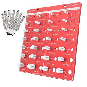 28 Thread Checker,Nut and Bolt Thread Checker,Bolt Size and Thread Gauge,Standard Ruler with Inches and Centimeters On Both Sides,Hang or Flat